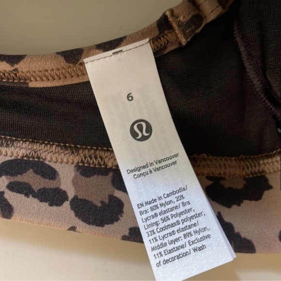 Lululemon True Leopard Print Flow Y Bra - Picture 3 of 6